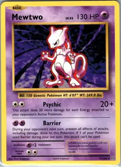 Mewtwo 51/108 Non Holo XY - Evolutions - Pokemon Card - NM - Image 1