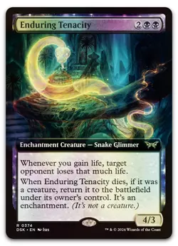 Enduring Tenacity (Extended Art) #374 (Foil) (NM) Duskmourn DSK Magic MTG - Image 1