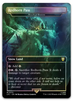 Redhorn Pass - Mouth of Ronom #370 (Foil) (LP) Lord of the Rings LTC Magic MTG - Image 1