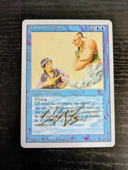 MTG REVISED Mahamoti Djinn SIGNED IN GOLD BY DAN FRAZIER - Image 1