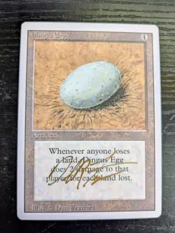 MTG REVISED Dingus Egg SIGNED IN GOLD BY DAN FRAZIER - Image 1