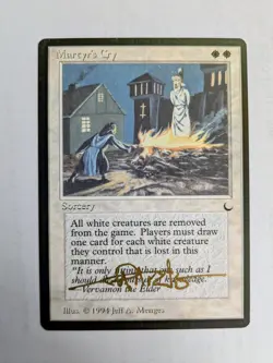 MTG THE DARK Martyr's Cry SIGNED IN GOLD BY JEFF A. MENGES - Image 1