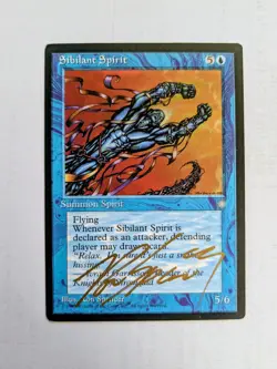 MTG ICE AGE Sibilant Spirit SIGNED IN GOLD BY RON SPENCER - Image 1