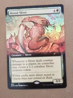 Brood Sliver (Extended Art Foil) [SLD 647] MtG Secret Lair Drop Promos - Image 3
