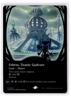 Uthros, Titanic Godcore (Borderless) 285 Edge of Eternities Foil NM - Image 1