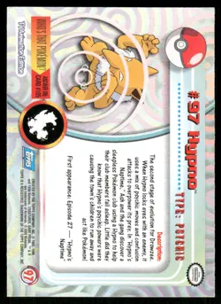 Pokemon Cards Hypno #97 Topps Trading Cards Series 2 NM *1 - Image 2