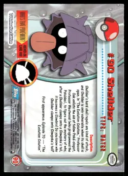 Pokemon Cards Shellder #90 Topps Trading Cards Series 2 NM *2 - Image 2