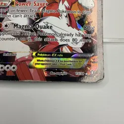 Pokemon TCG Team Magma's Groudon EX 15/34 Double Crisis Holo Rare DAMAGED - Image 3