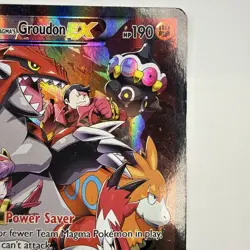 Pokemon TCG Team Magma's Groudon EX 15/34 Double Crisis Holo Rare DAMAGED - Image 4