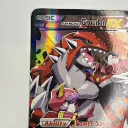 Pokemon TCG Team Magma's Groudon EX 15/34 Double Crisis Holo Rare DAMAGED - Image 5