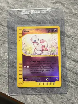 Pokemon Mew 019/165 Expedition Base Set Reverse Holo Rare 50 HP Card 2002 - Image 1