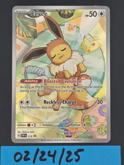 Pokemon TCG Prismatic Evolutions NM Eevee 173 Illustration Rare Promo - Image 1