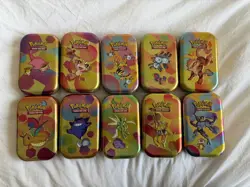 Pokemon 151 Assorted Mini Tins - EMPTY - Lot of 100 - Image 1