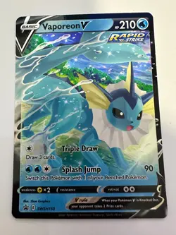 Vaporeon V SWSH150 Holo Black Star Promo Sword Shield Pokemon - Image 1