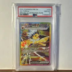 2025 POKEMON PRE EN-PRISMATIC EVOLUTIONS #153 JOLTEON EX PSA 10 - Image 1