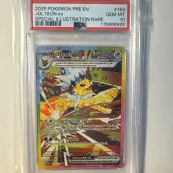 2025 POKEMON PRE EN-PRISMATIC EVOLUTIONS #153 JOLTEON EX PSA 10 - Image 4