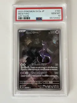 Pokemon Card PSA 10 Mewtwo 183/165 sv2a Pokemon 151 AR Japanese - Image 1