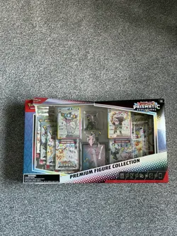 Pokemon TCG Prismatic Evolutions Premium Figure Collection New Sealed - DAMAGE - Image 1