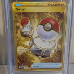 Pokemon Switch 206/165 Gold Secret Rare Holo CGC 8.5 Scarlet & Violet 151 - Image 3