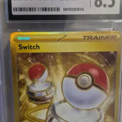 Pokemon Switch 206/165 Gold Secret Rare Holo CGC 8.5 Scarlet & Violet 151 - Image 4