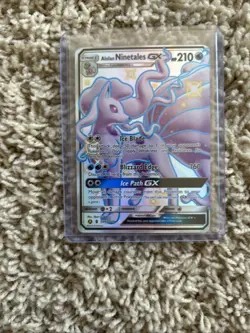 Pokemon Alolan Ninetales GX TCG Full Art Holo - Image 1