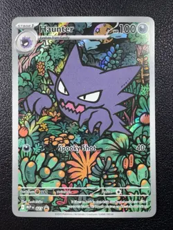 Pokemon Haunter Mega Evolution Promo Illustration Rare Full Art Holo 027 - Image 1