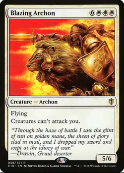 X 1 Blazing Archon NM 058 Commander 2016 MTG Magic The Gathering - Image 1