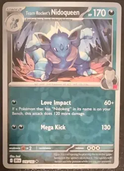 Team Rocket's Nidoqueen 116/182 Reverse Holo Uncommon Pokemon Destined Rivals - Image 1