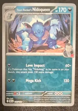Team Rocket's Nidoqueen 116/182 Reverse Holo Uncommon Pokemon Destined Rivals - Image 3