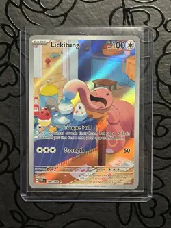 Pokemon TCG Lickitung Scarlet Violet Temporal Forces 180/162 Illustration Rare - Image 1