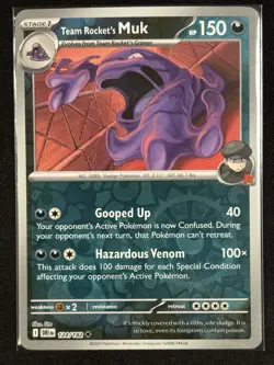 Pokemon - Team Rocket's Muk 124/182 - Destined Rivals Reverse Holo - NM - Image 1