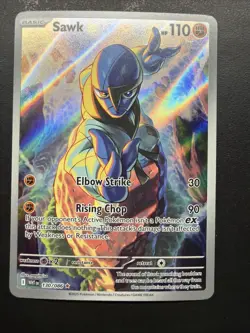 Pokemon TCG Sawk 130/086 Illustration Rare Sv: White Flare Near Mint Single! - Image 1