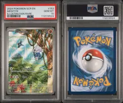 Pokemon TCG Meditite Illustration Rare Stellar Crown 153/142 PSA 10 - Image 3