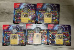 Pokemon TCG Mega Evolution & Phantasmal Flames 2 Pack Blister Raikou Lot Of 5 - Image 1