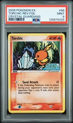 2006 POKEMON EX CRYSTAL GUARDIANS #66 TORCHIC-REVERSE FOIL PSA 9 - Image 1