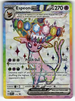 Pokemon Espeon ex SVP175 Sv: Scarlet & Violet Promo Holo 280 HP Stage 1 EX - Image 1