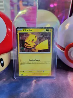 Pikachu 51/162 Pokemon TCG S&V Temporal Forces Common Cosmos Holo Promo NM - Image 1