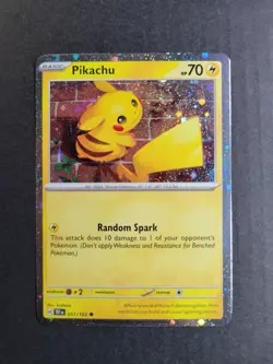 Pikachu 51/162 Pokemon TCG S&V Temporal Forces Common Cosmos Holo Promo NM - Image 2