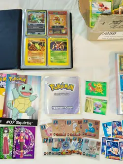 Pokemon collection, retro vintage lot, E-series, Amada stickers, mixed, Played - Image 4