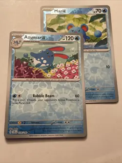 Azumarill Pokemon | 034/142 | Reverse Holo And Maril Reverse Foil - Image 1