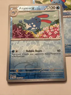 Azumarill Pokemon | 034/142 | Reverse Holo And Maril Reverse Foil - Image 2