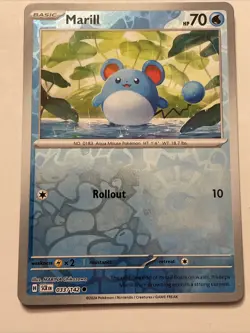 Azumarill Pokemon | 034/142 | Reverse Holo And Maril Reverse Foil - Image 3