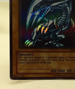 Yugioh Blue-Eyes White Dragon SDK-001 Yu-Gi-Oh! Trading Card w/ Play Wear M1 - Image 4