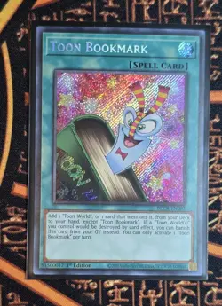 Toon Bookmark BLCR-EN067 - 1st Ed, Mint Secret Rare Yugioh - Image 1