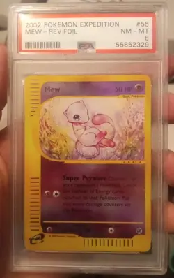 Mew 2002 Pokemon Expedition Reverse Foil #55 PSA 8 - Image 1