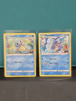 Pokemon Go 2 Card Bundle Squirtle 015/078 Wartortle 016/078 Pokemon TCG NM - Image 1
