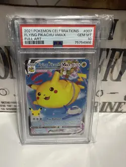 2021 Pokemon Celebrations 007 Full Art/Flying Pikachu Vmax PSA 10 - Image 1