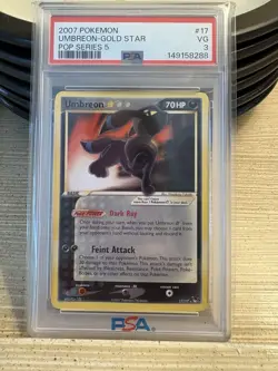 Pokemon Graded 2007 Umbreon -Gold star Pop Series 5 - Image 1