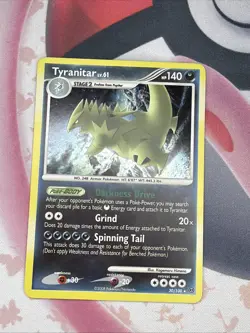 Pokemon TCG Tyranitar Lv 61 30/100 Stormfront Holo Rare 2008 - Image 1