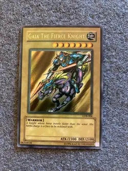 Gaia The Fierce Knight LOB-006 The Legend of Blue Eyes White Dragon Unlimited - Image 1